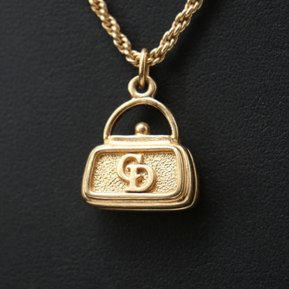 Christian Dior Necklace Gold Plated gold Bag Charm Necklace Women Rovelle Bags