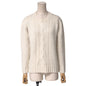 BURBERRY sweater knit Ivory type White type Silver lame FB032-851 Women 2
