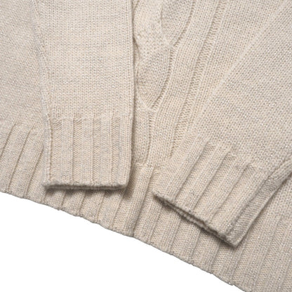 BURBERRY sweater knit Ivory type White type Silver lame FB032-851 Women 2
