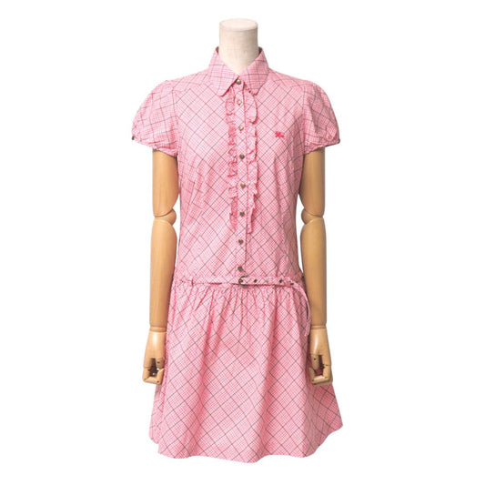 BURBERRY BLUE LABEL one piece 100% cotton Pink type White Brown type FM535-402-15 38