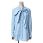 CELINE Long sleeve shirt cotton Blue x white 2C821085S 34