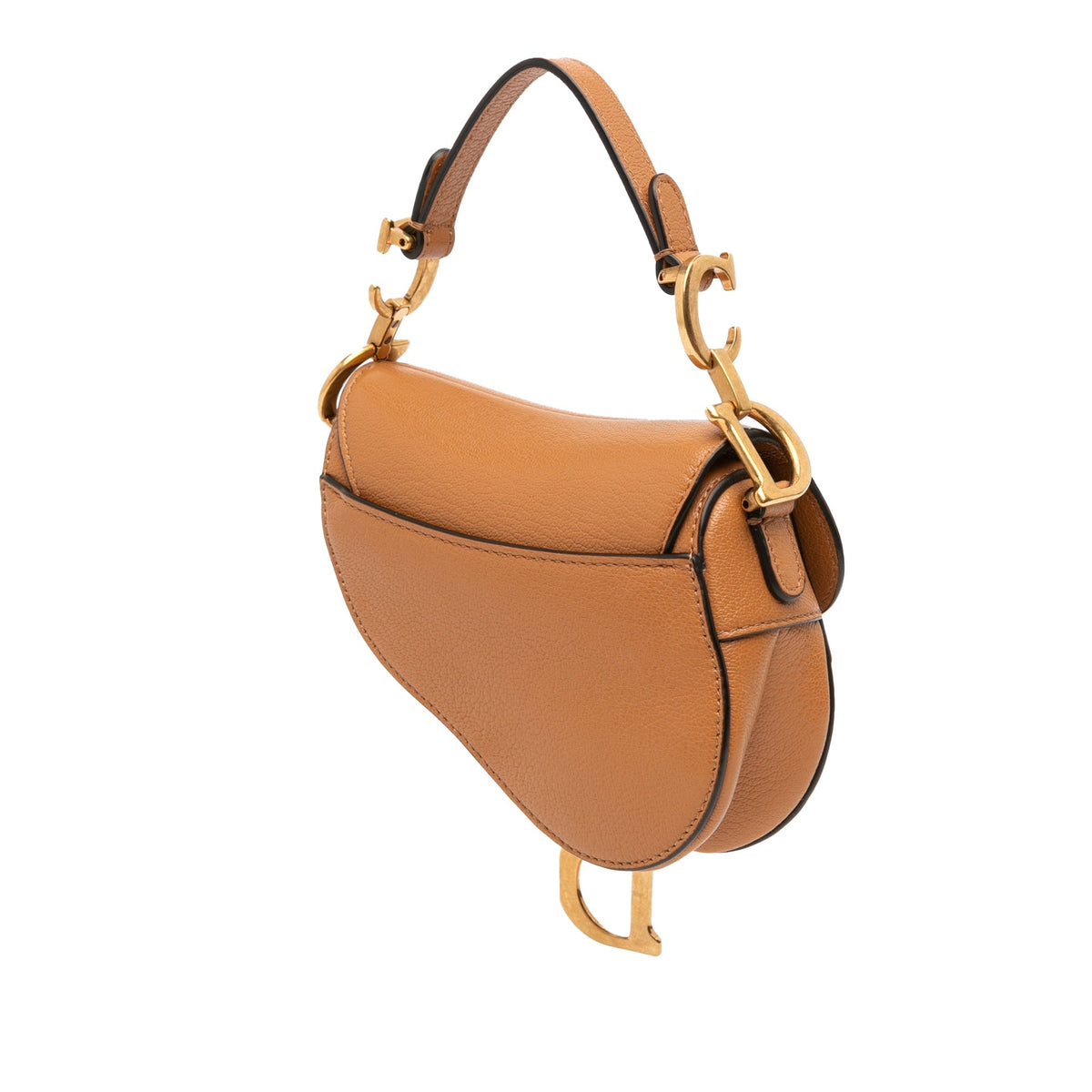 Brown Dior Micro Goatskin Saddle Bag Satchel Rovelle Bags
