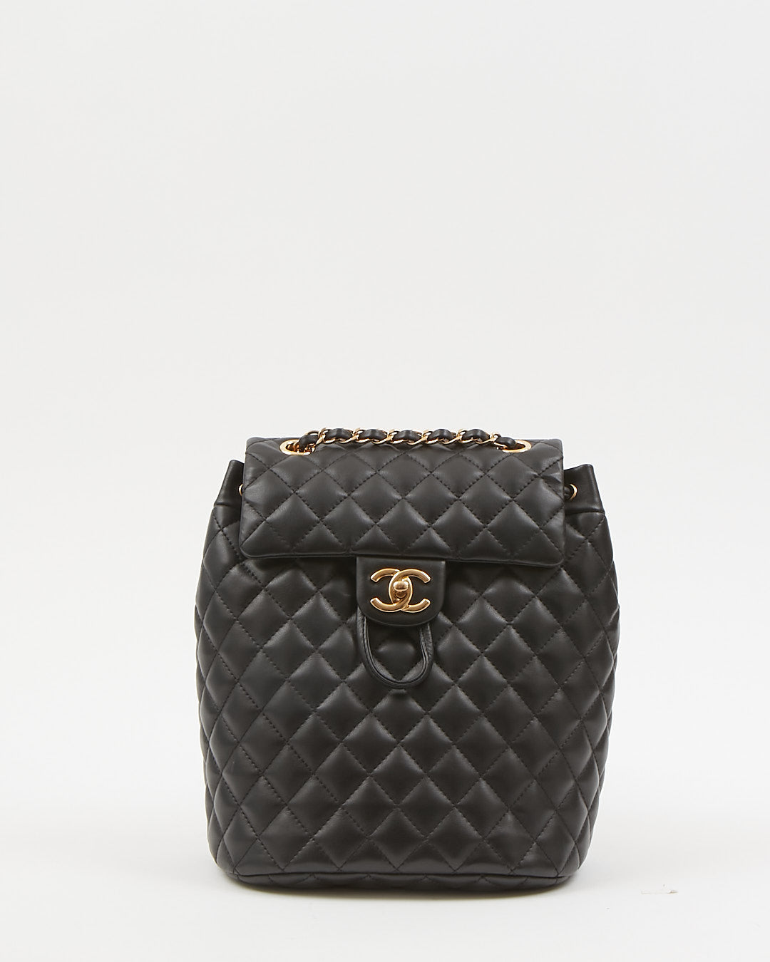 Chanel Black Lambskin Quilted Urban Spirit Backpack Rovelle Bags