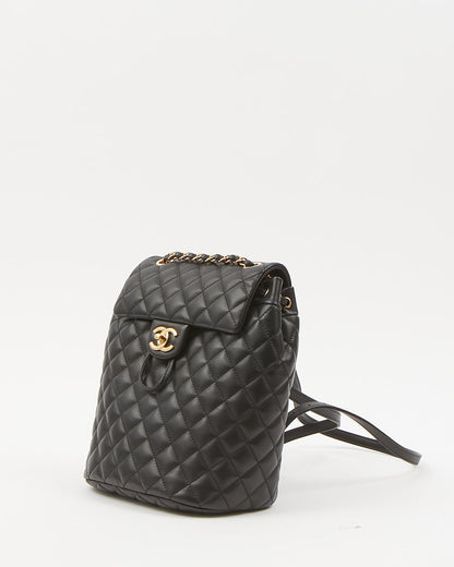Chanel Black Lambskin Quilted Urban Spirit Backpack Rovelle Bags