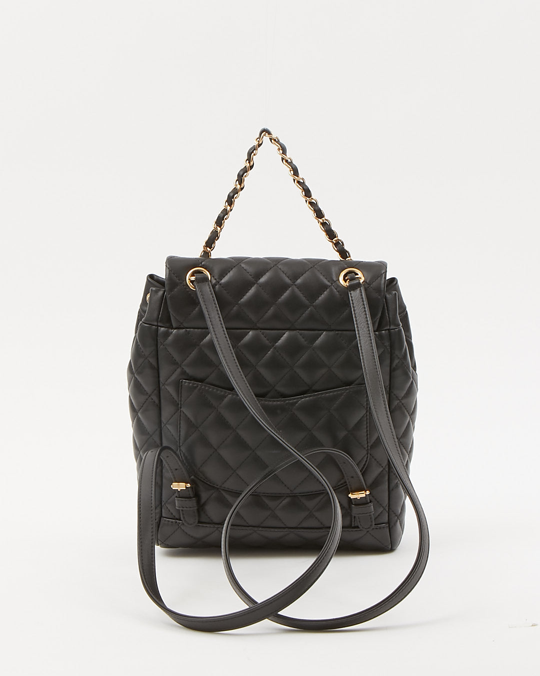 Chanel Black Lambskin Quilted Urban Spirit Backpack Rovelle Bags
