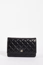 Chanel WOC Lambskin Leather Black Silver Chain Crossbody Rovelle Bags
