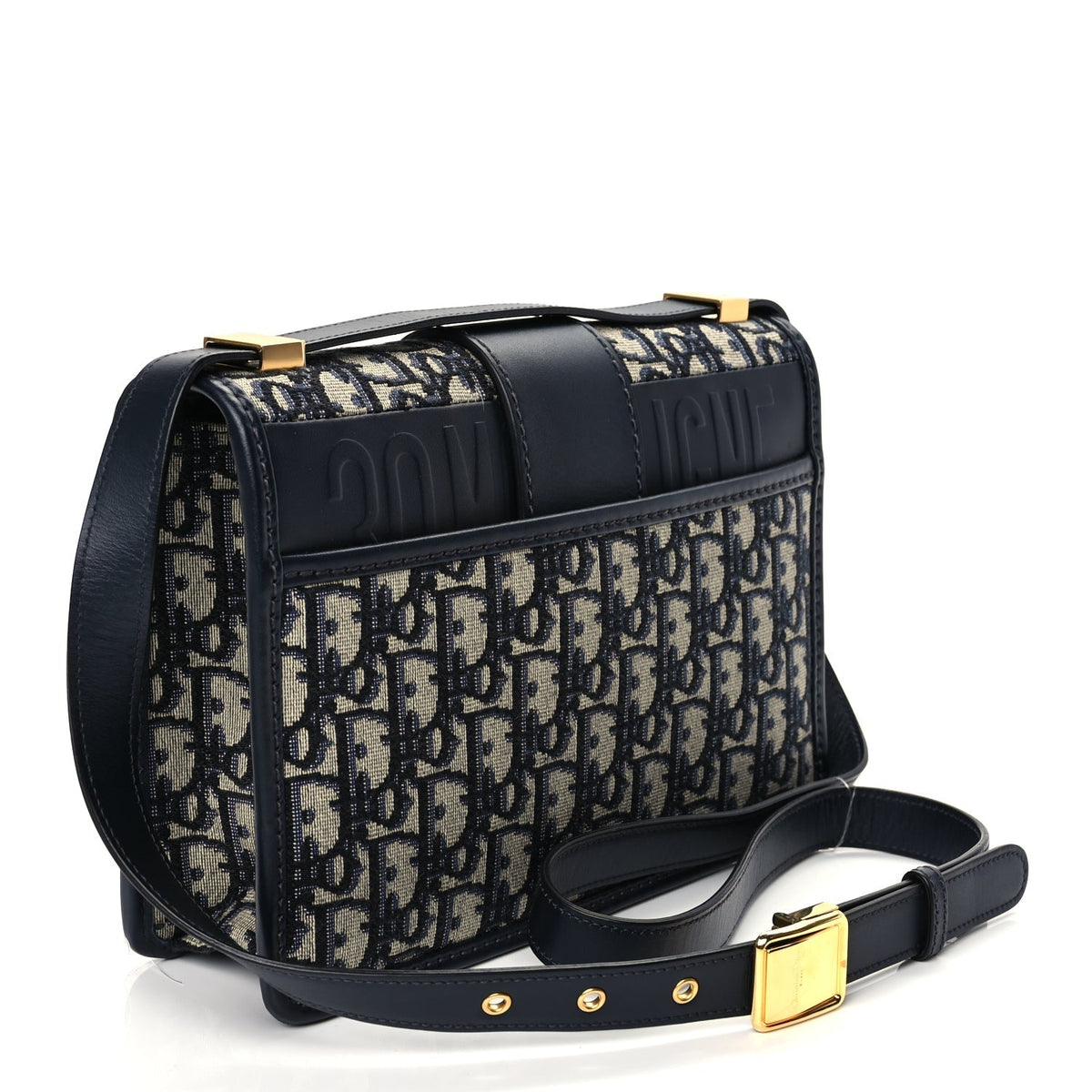 Christian Dior Oblique 30 Montaigne Flap Bag Blue Rovelle Bags