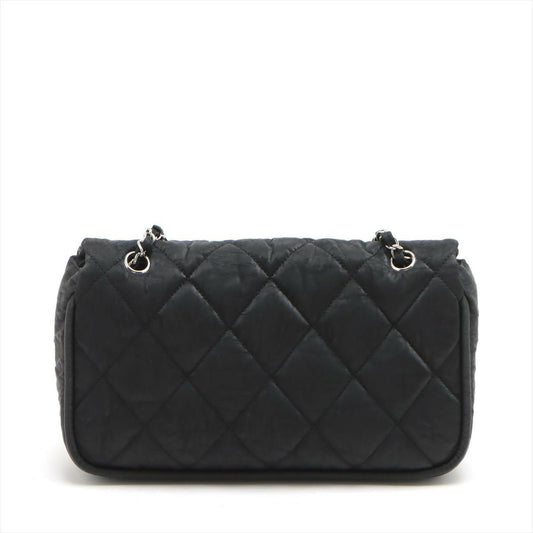 Chanel Matelasse Chain Shoulder Bag Half Shoulder Coco Mark Cotton Black Silver Hardware Rovelle Bags