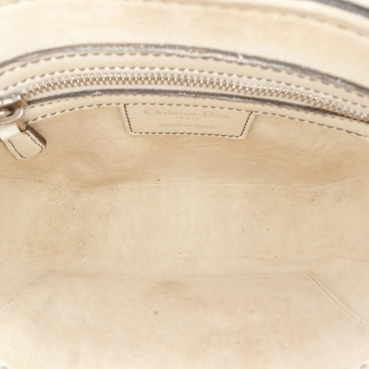 White Dior Mini Leather D Fence Saddle Bag Rovelle Bags