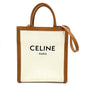 CELINE Shoulder Bag 192082BNZ.02NT Leather / canvas Natural x tongue Bar Tikal Hippo Small Women