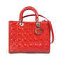 Dior Handbag enamel Red type Canage Lady Dior LADY DIOR Women Rovelle Bags