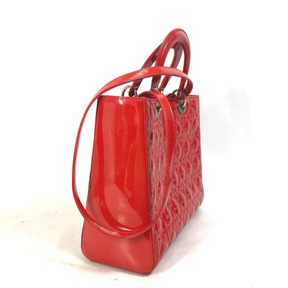 Dior Handbag enamel Red type Canage Lady Dior LADY DIOR Women Rovelle Bags