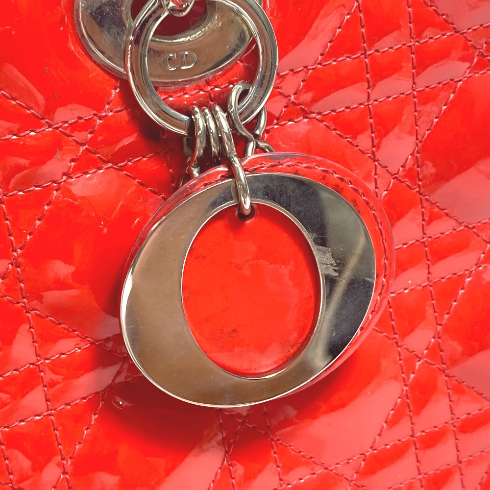 Dior Handbag enamel Red type Canage Lady Dior LADY DIOR Women Rovelle Bags