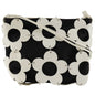 CELINE Shoulder Bag Leather, Canvas Off White/Black flour Women