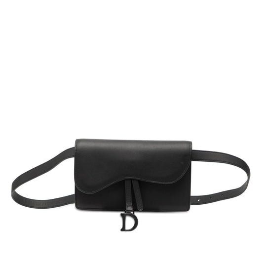 Black Dior Ultramatte Saddle Belt Bag Rovelle Bags