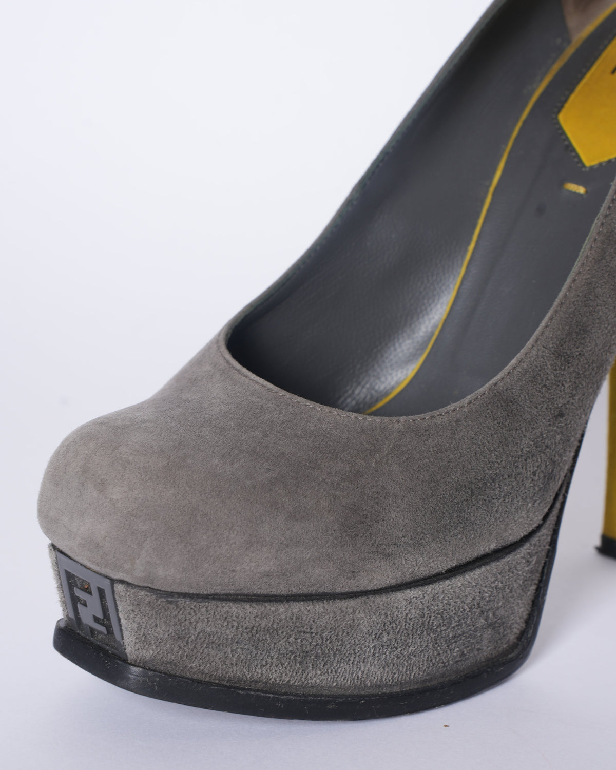 Fendi Suede Grey Platforms Rovelle Bags