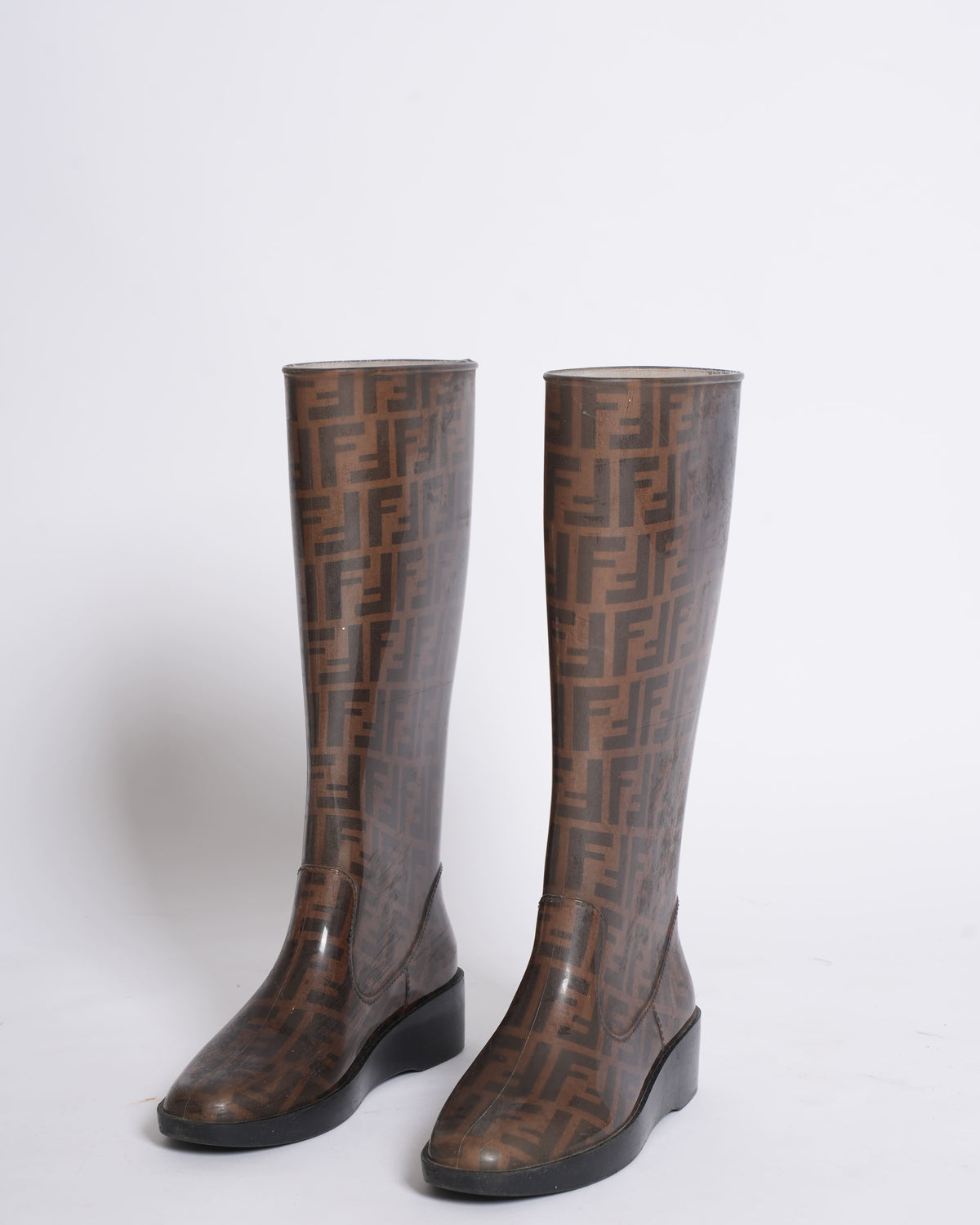 Fendi zucca rubber high boots Rovelle Bags