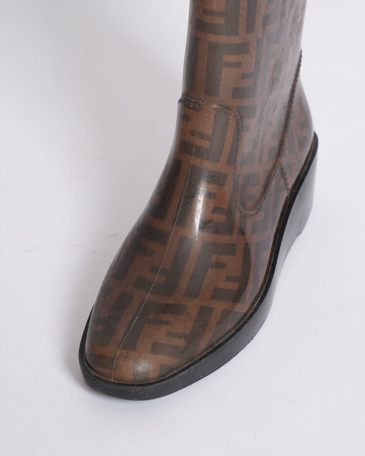 Fendi zucca rubber high boots Rovelle Bags