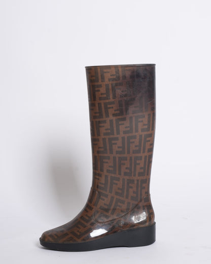 Fendi zucca rubber high boots Rovelle Bags