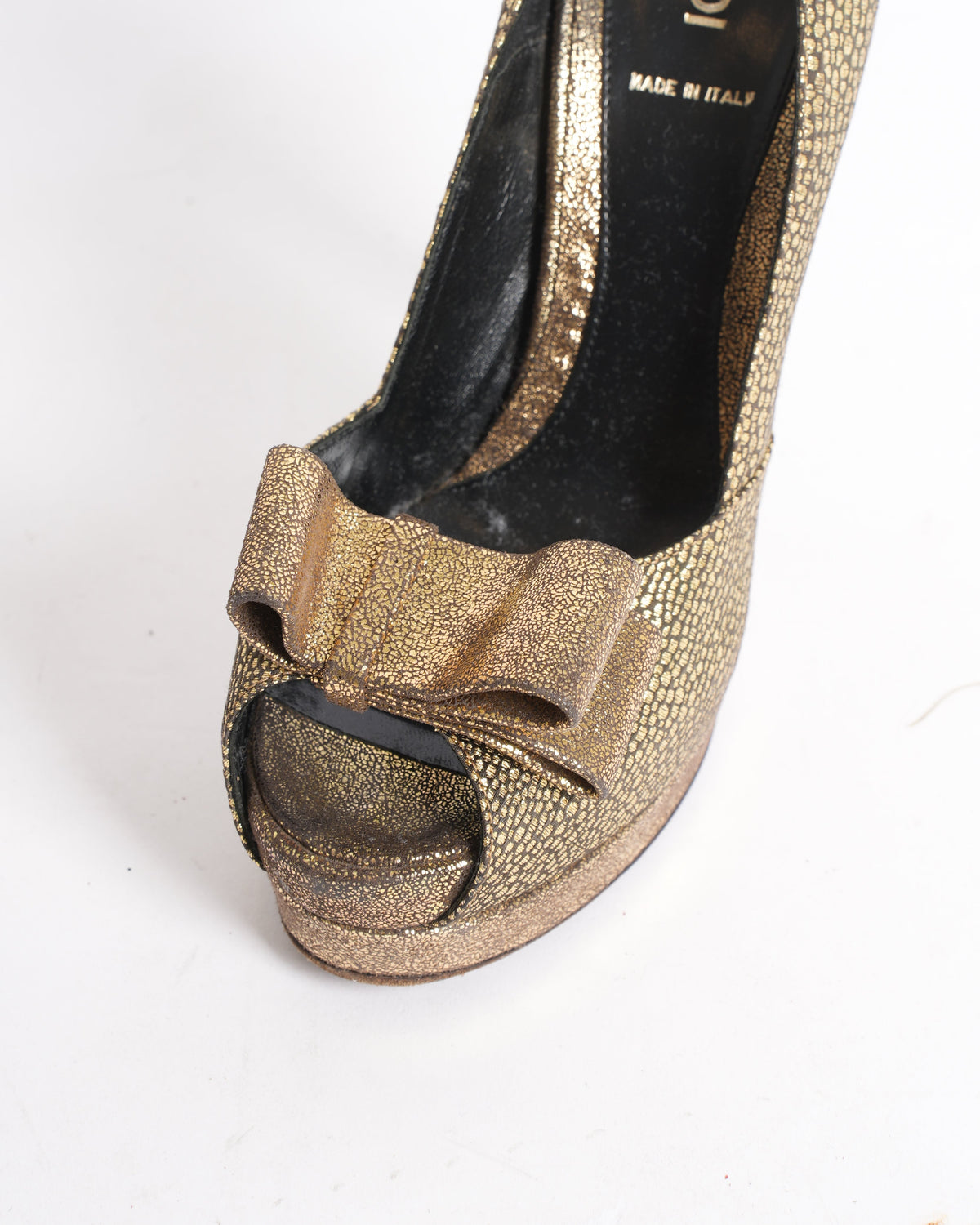 Fendi metallic golden platform pumps Rovelle Bags