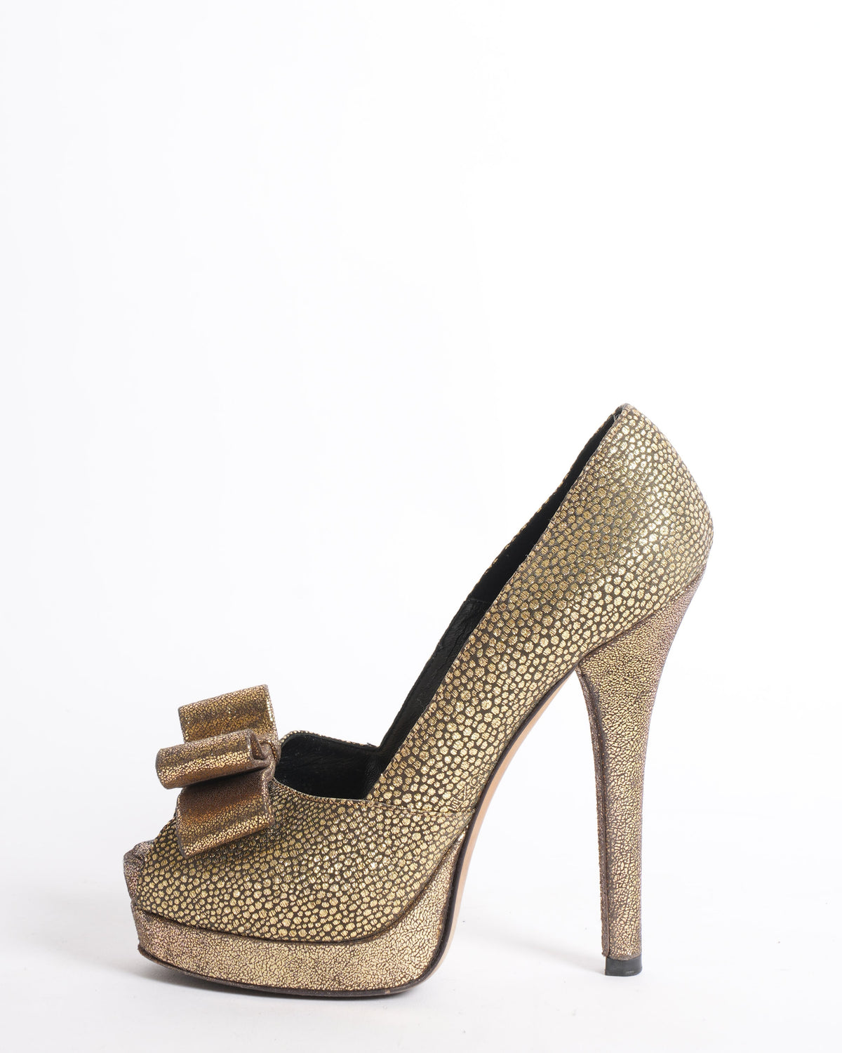 Fendi metallic golden platform pumps Rovelle Bags