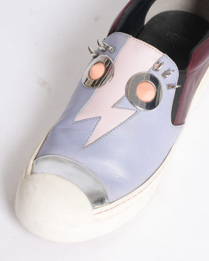 Fendi Women's Cap-Toe Monster Skate Sneakers Slide-In Loafers Rovelle Bags