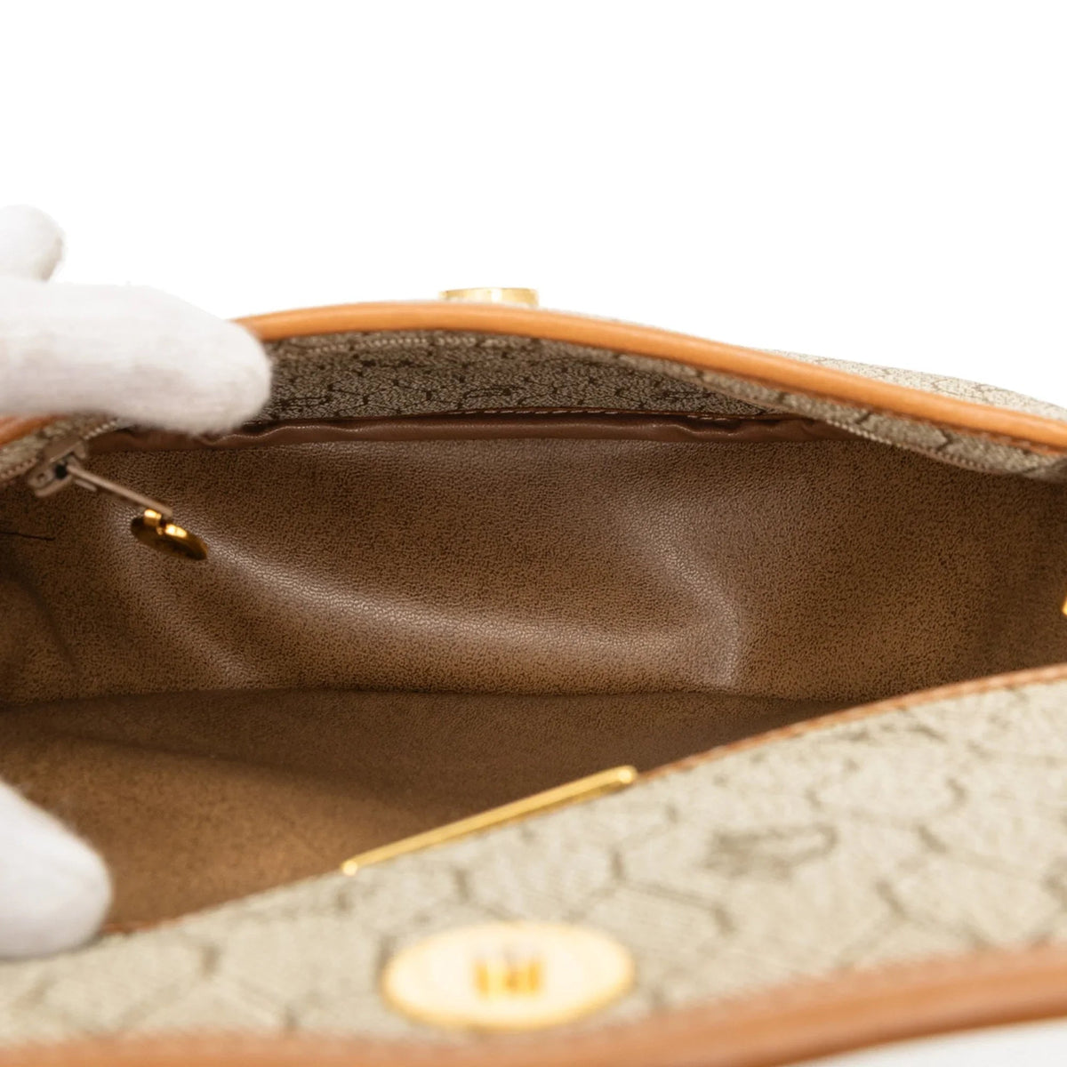 Brown Dior Honeycomb Canvas Crossbody Rovelle Bags