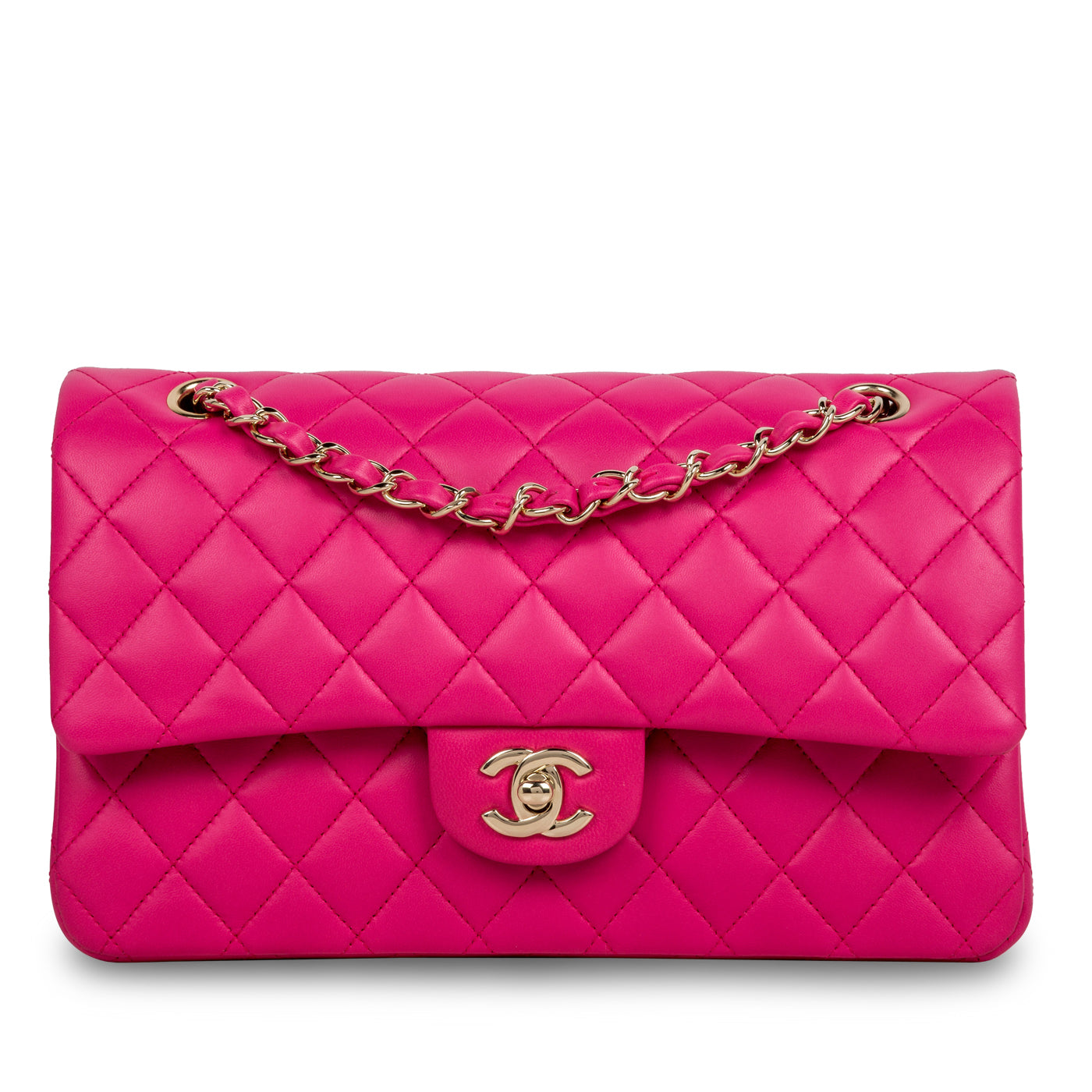 Chanel Classic Flap Lambskin Gold Shoulder Bag Style 39 Rovelle Bags