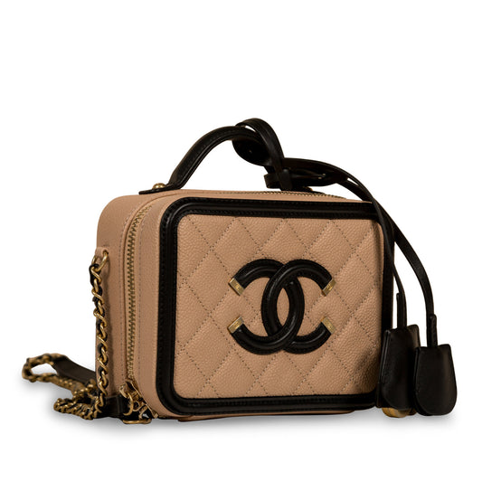 Chanel Vanity Caviar Black Clutch Style 6 Rovelle Bags