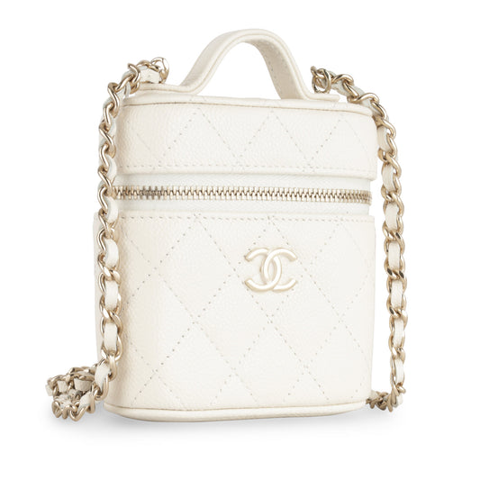 Chanel Vanity Caviar Gold Clutch Style 5 Rovelle Bags