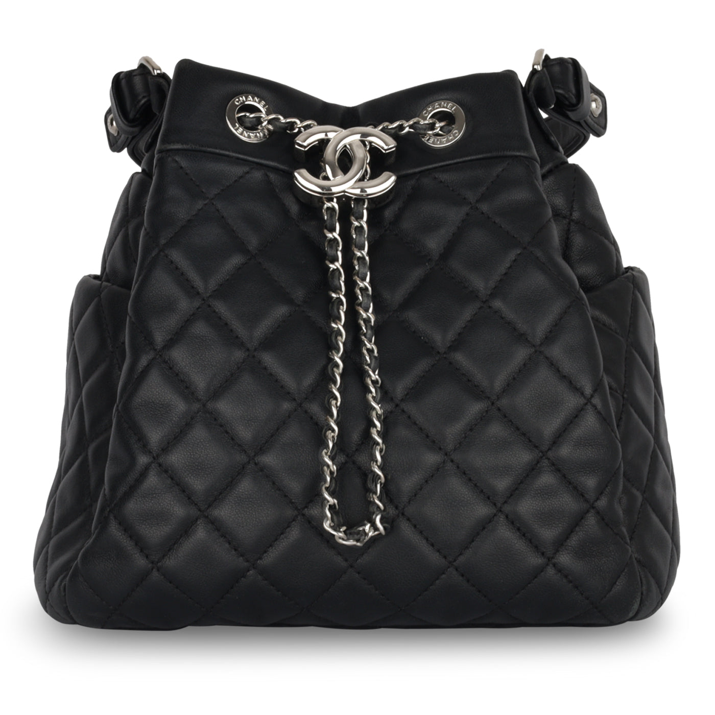 Chanel Luxury Lambskin Black Handbag Style 13 Rovelle Bags