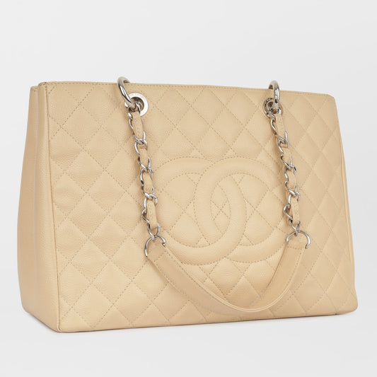 Chanel Shopping Tote Caviar Silver Tote Bag Caviar Rovelle Bags
