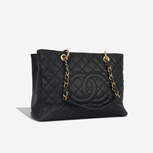 Chanel Shopping Tote Caviar Black Tote Bag Style 12 Rovelle Bags