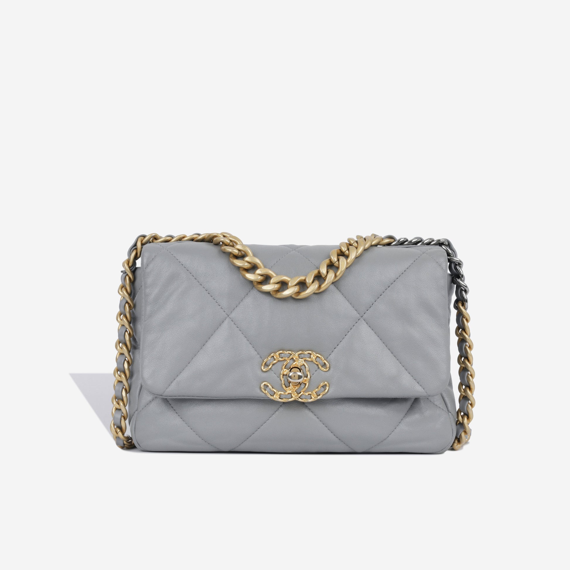 Chanel Chanel 19 Quilted Gold Shoulder Bag Quilted Rovelle Bags