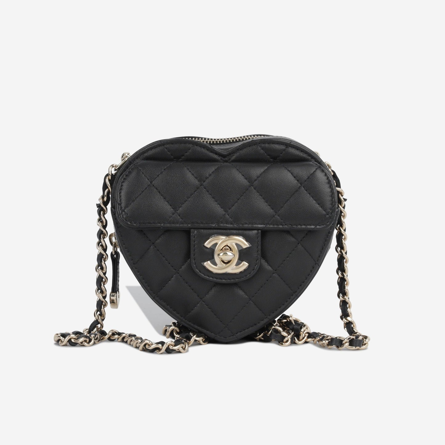 Chanel Luxury Lambskin Black Handbag Style 15 Rovelle Bags