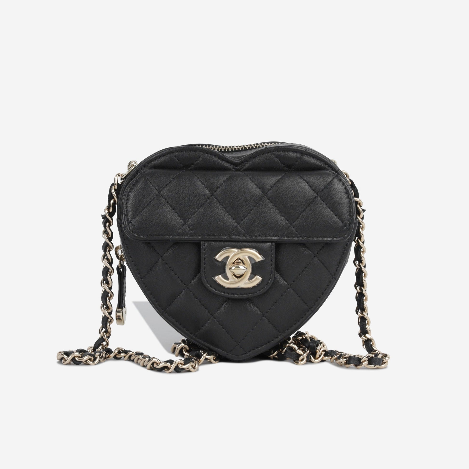 Chanel Luxury Lambskin Black Handbag Style 15 Rovelle Bags