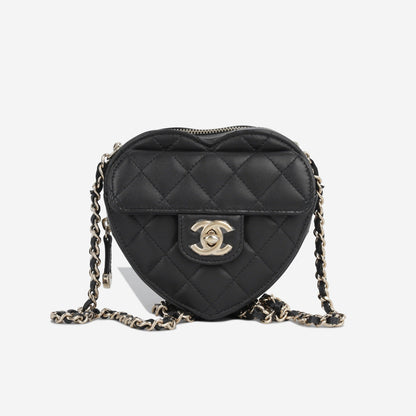 Chanel Luxury Lambskin Black Handbag Style 15 Rovelle Bags