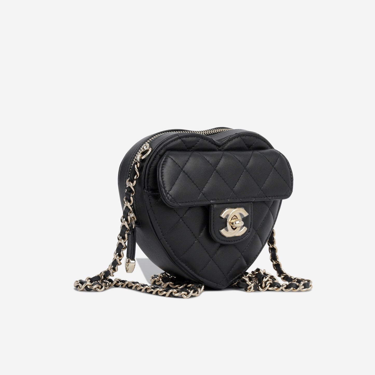 Chanel Luxury Lambskin Black Handbag Style 15 Rovelle Bags