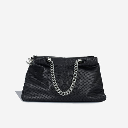 Chanel Luxury Leather Black Tote Bag Leather Rovelle Bags