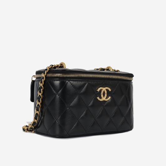 Chanel Small Vanity Case With Chain Rovelle Bags