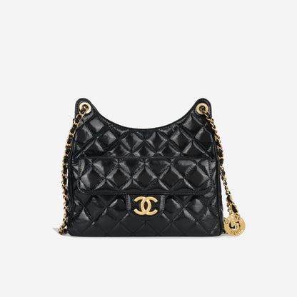 Chanel Medallion Calfskin Black Shoulder Bag Rovelle Bags