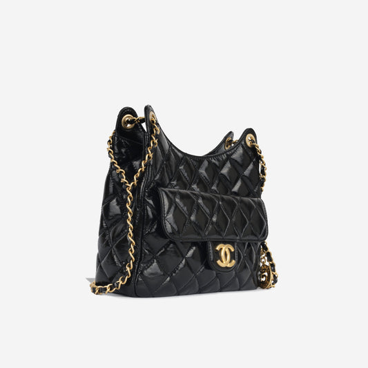 Chanel Medallion Calfskin Black Shoulder Bag Rovelle Bags