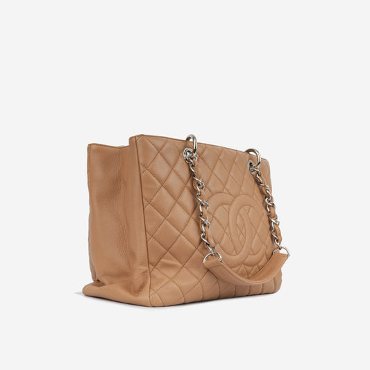Chanel Shopping Tote Caviar Silver Tote Bag Rovelle Bags