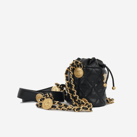 Chanel Vanity Caviar Black Clutch Style 12 Rovelle Bags