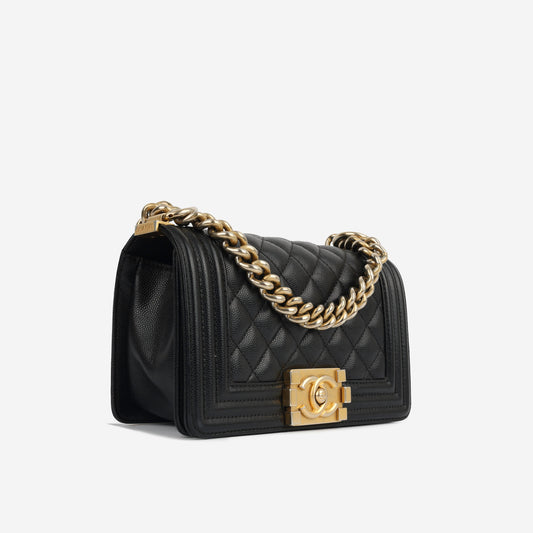Chanel Small Chanel Boy - Black Caviar Rovelle Bags