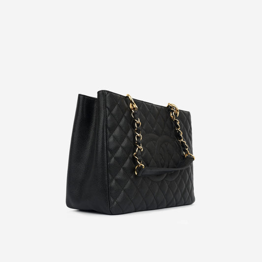 Chanel Shopping Tote Caviar Black Tote Bag Style 5 Rovelle Bags