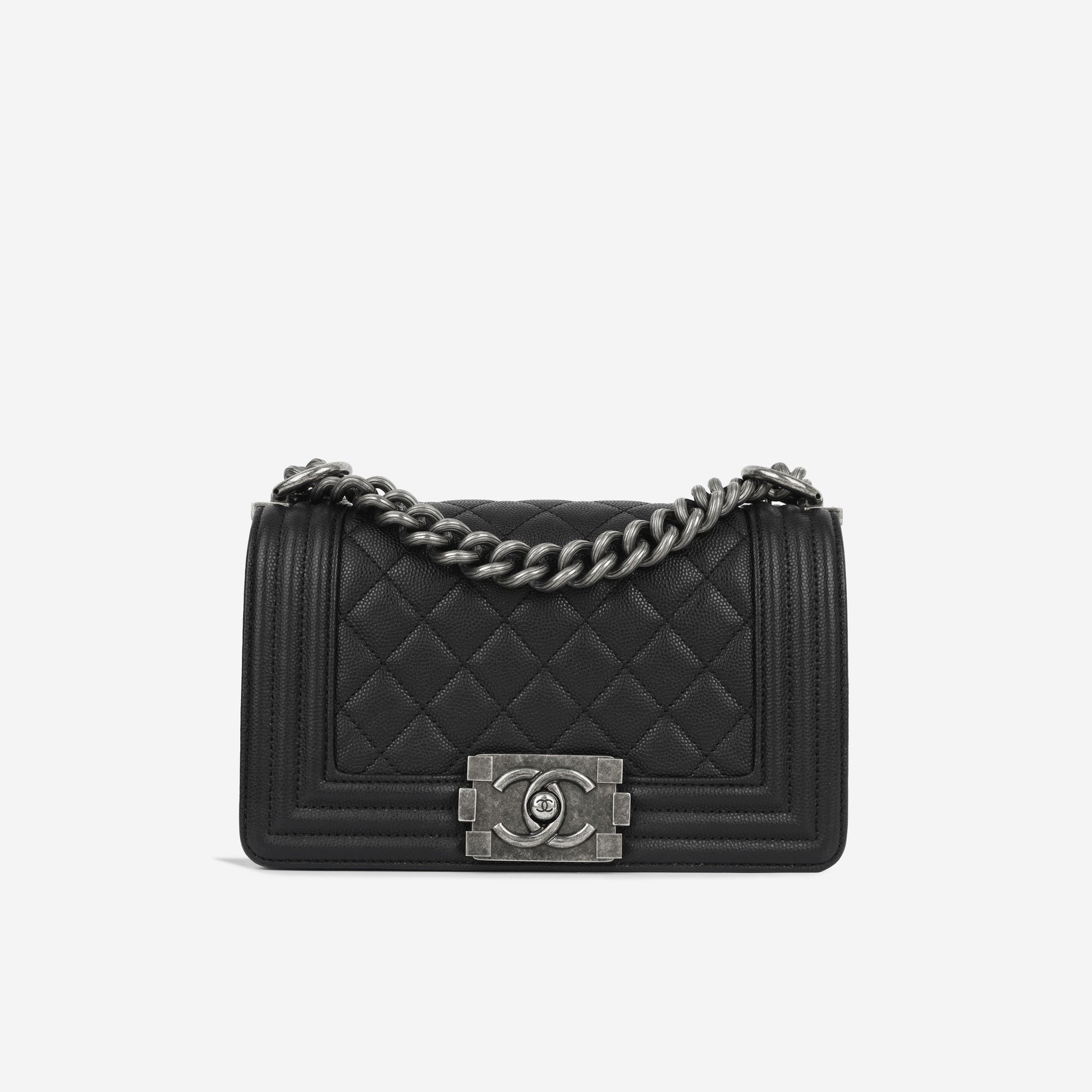Chanel Boy Bag Lambskin Black Shoulder Bag Style 19 Rovelle Bags