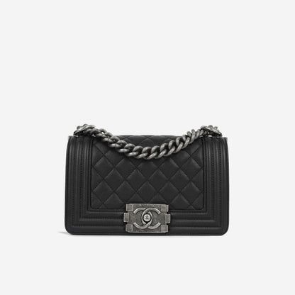Chanel Boy Bag Lambskin Black Shoulder Bag Style 19 Rovelle Bags