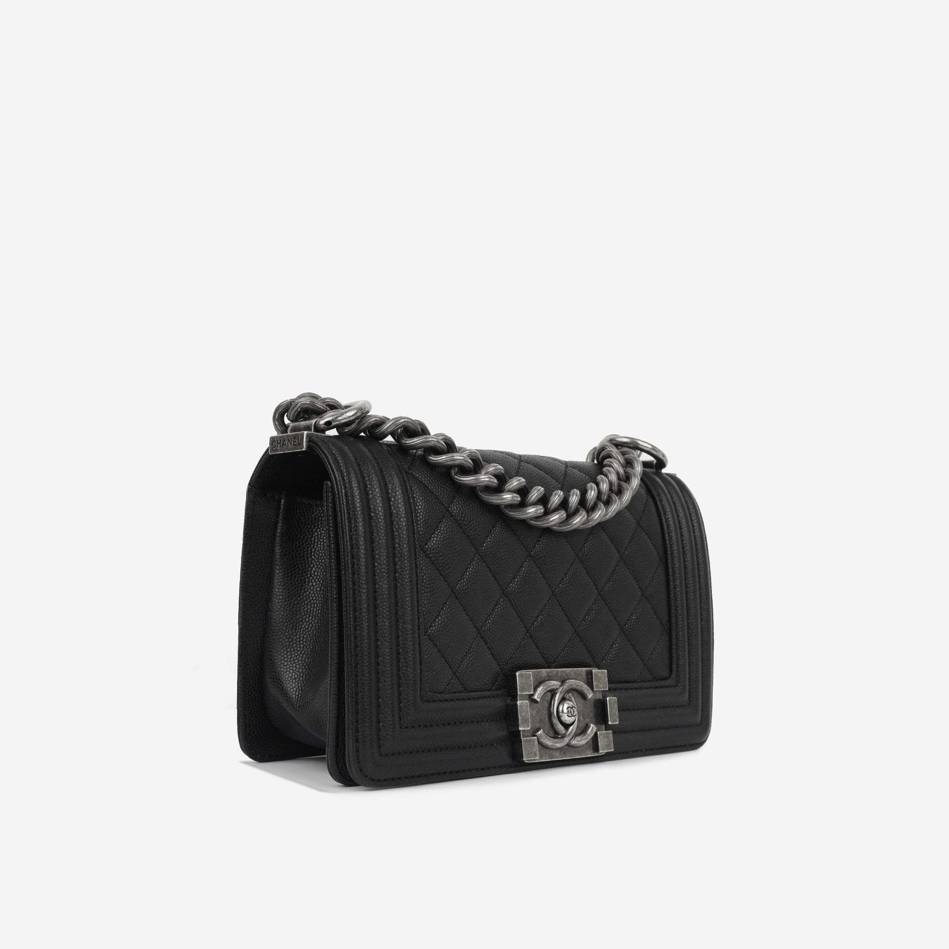 Chanel Boy Bag Lambskin Black Shoulder Bag Style 19 Rovelle Bags