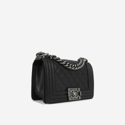 Chanel Boy Bag Lambskin Black Shoulder Bag Style 19 Rovelle Bags